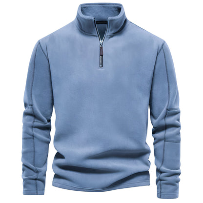 Nicholas - Fashionable fleece pullover for men with zipper