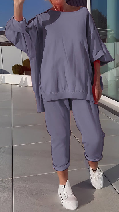 Eleanore - Comfortable women's set with loose top and pants