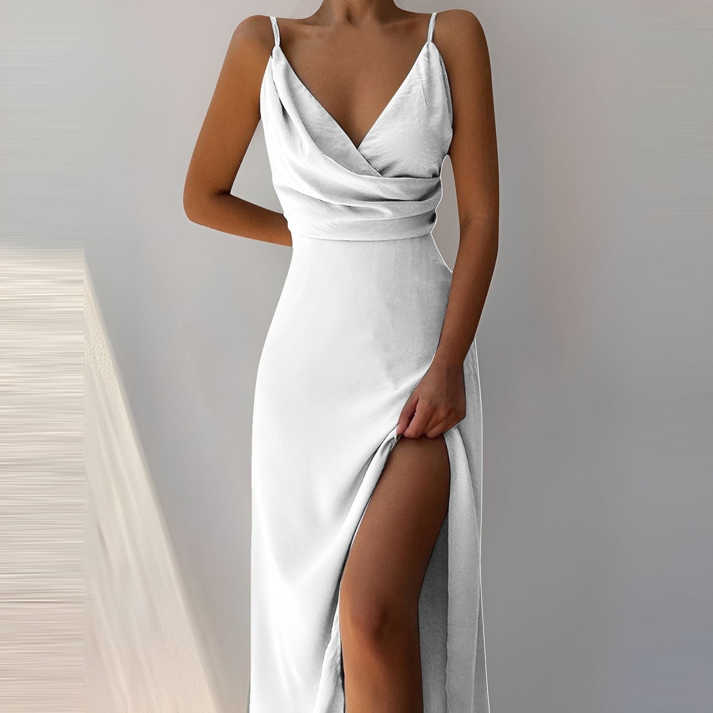 Angela - Elegantes Sling-Kleid mit Schlitz für Damen