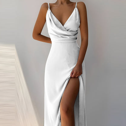 Angela - Elegantes Sling-Kleid mit Schlitz für Damen
