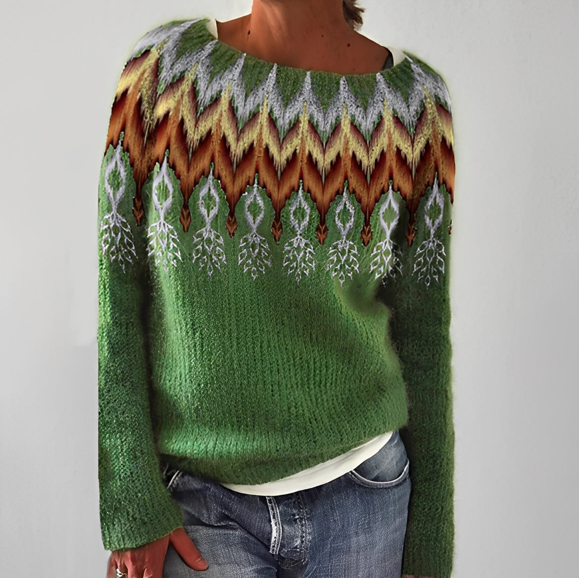 Christiana - Klassischer Damenpullover mit Muster