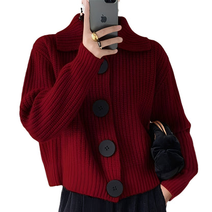 Alexus - Bequeme Damen-Strickjacke mit Knöpfen