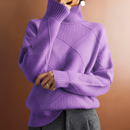 Morgan - Stylowy damski sweter z kaszmiru z golfem