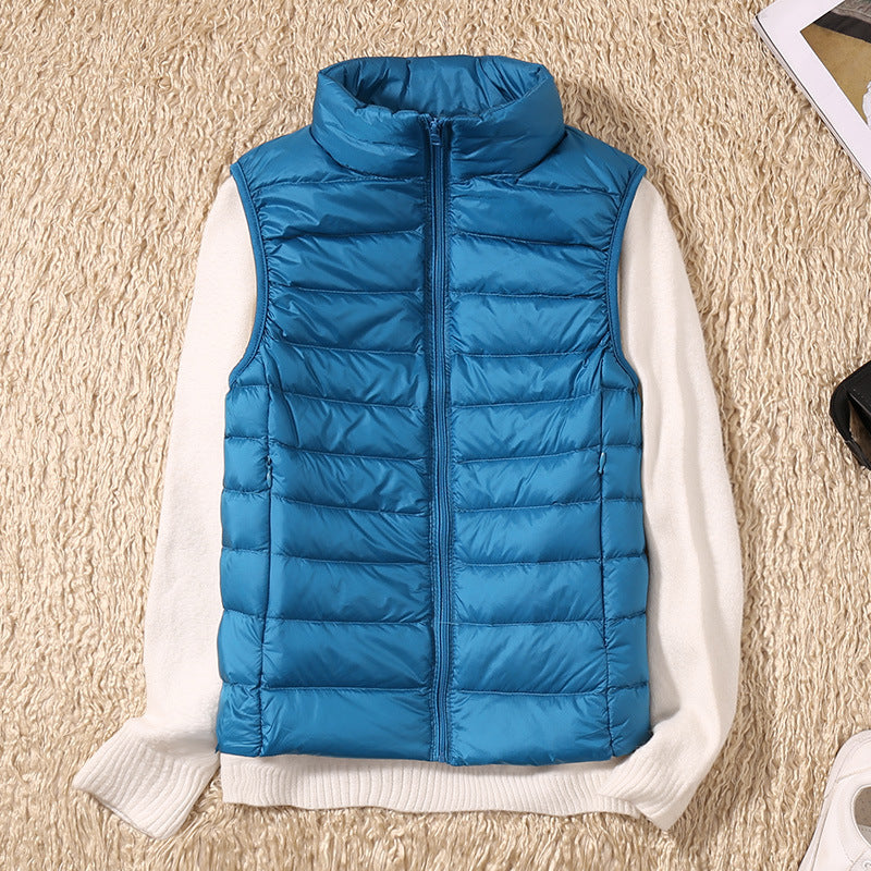 Azalee - Light, loose, quilted down vest for women