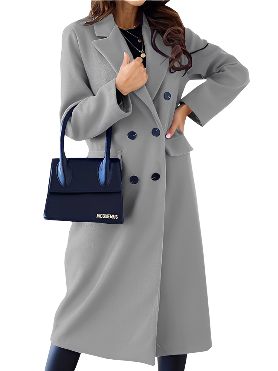 Jocelin - Manteau croisé pour femme à la mode et chaud