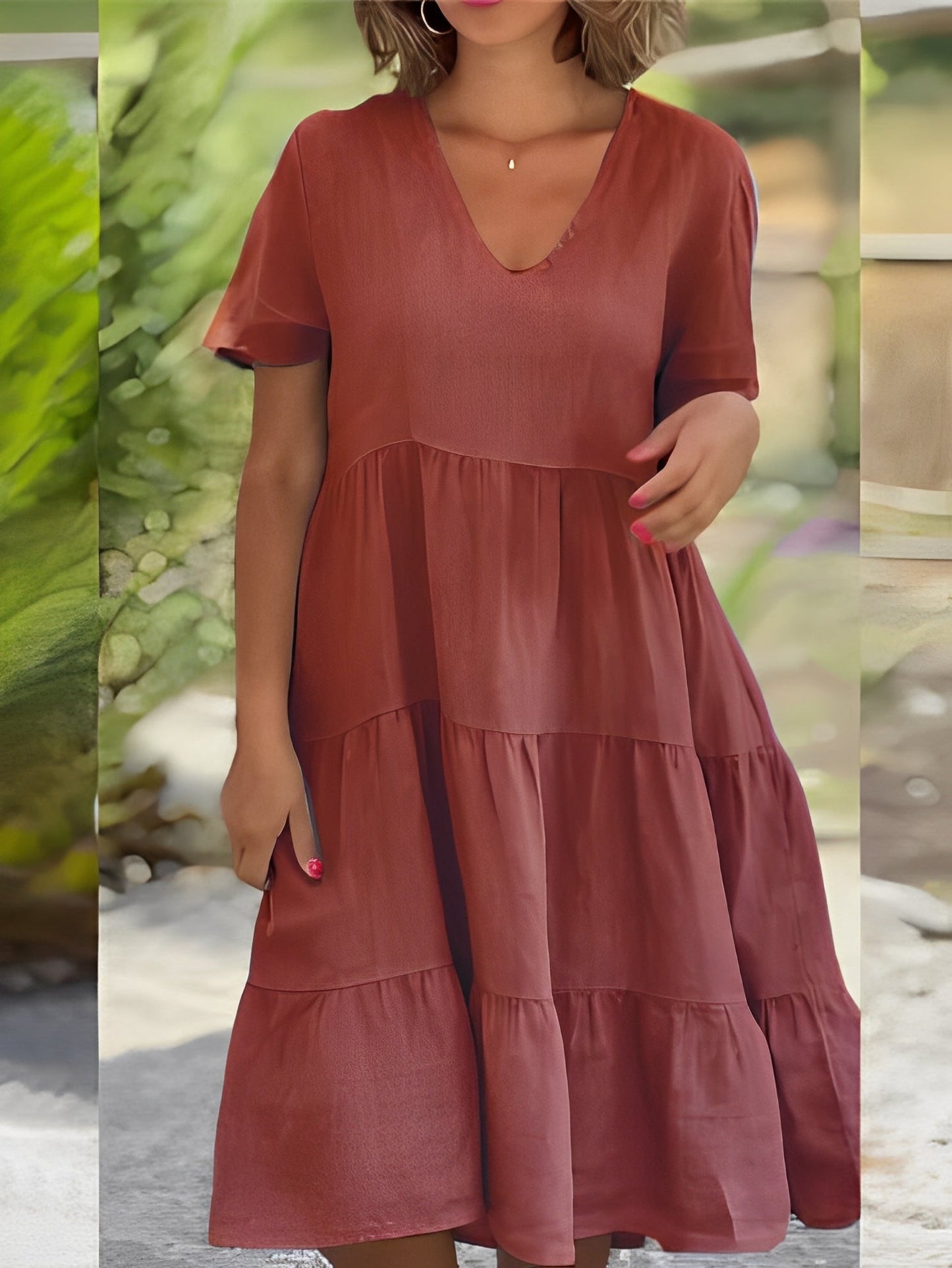 Ethelinda - Weit geschnittenes Kleid für Damen