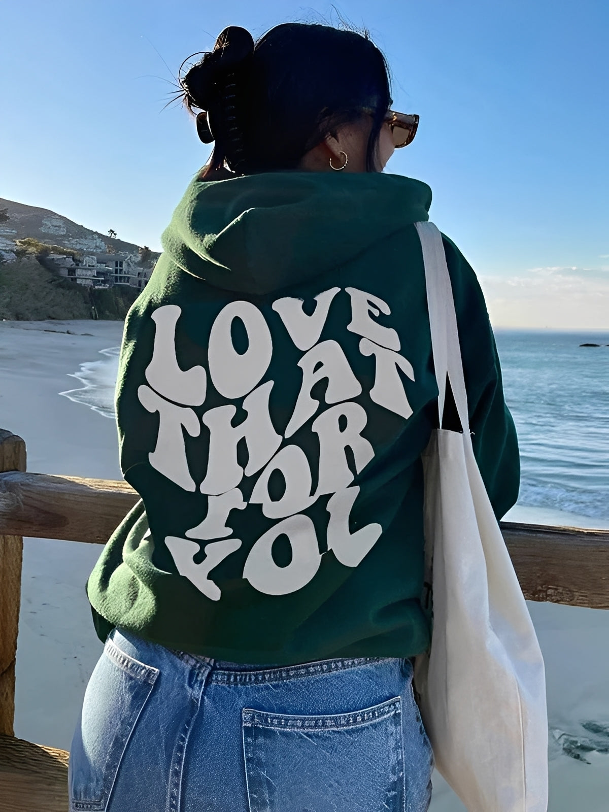 Marian - Stylowa bluza z kapturem z wyrazistym wzorem dla kobiet