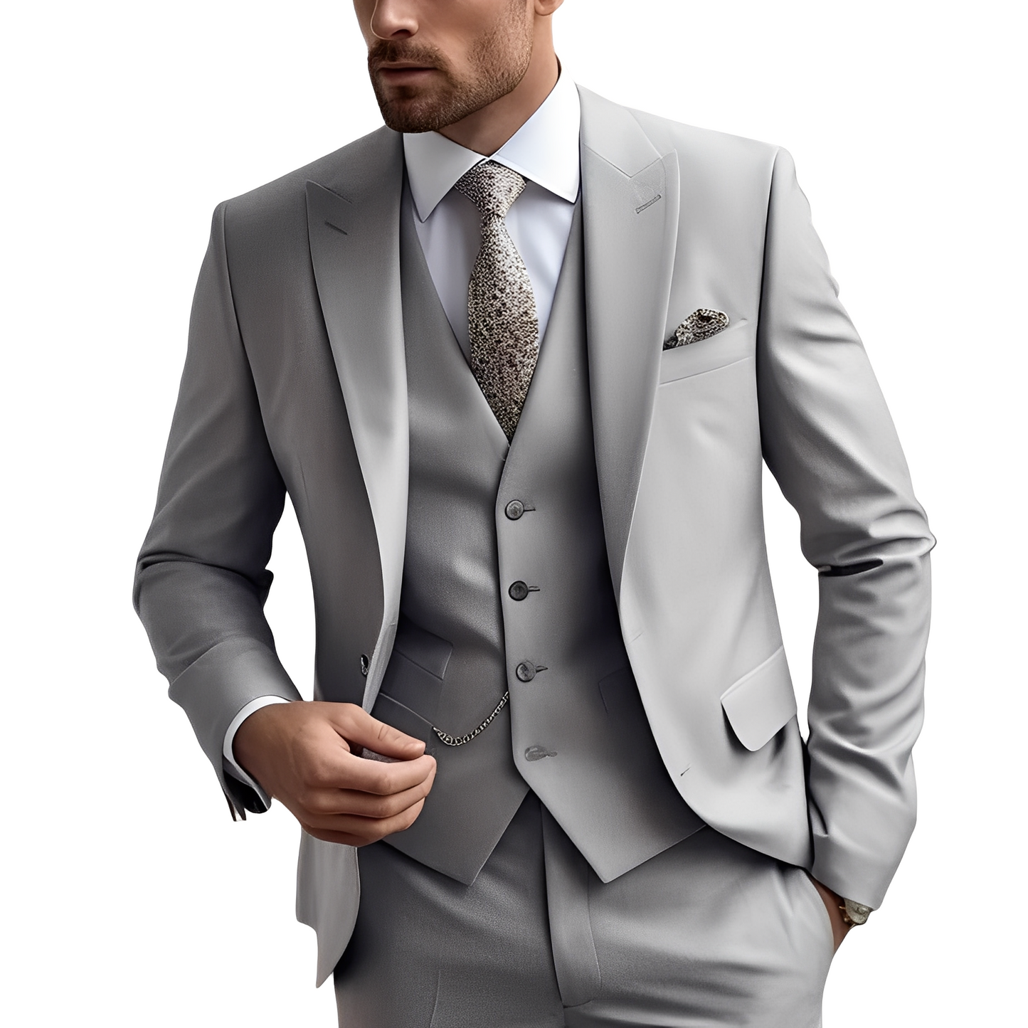 Austin - Traje de 3 piezas a la moda para hombre