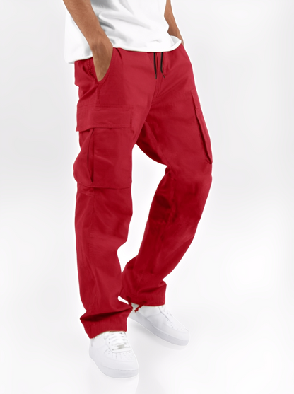 Cooper - Wygodne męskie spodnie cargo z sznurkiem do ściągania