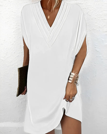 Amelia - Plisseekleid mit Schlitzärmeln für Damen