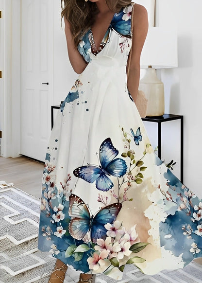 Breanna - Damenkleid mit hoher Taille und Blumenmuster