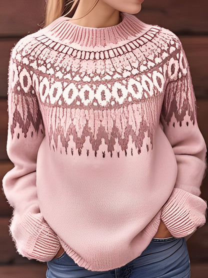 Lorine - Warmer Damenpullover mit elegantem Muster