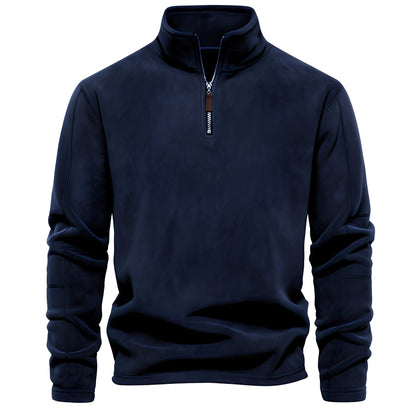 Nicholas - Fashionable fleece pullover for men with zipper