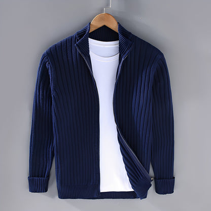 Jacquy - Cardigan moderno da uomo in maglia