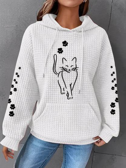 Berenice - Bedrucktes, warmes Frauen-Hoodie