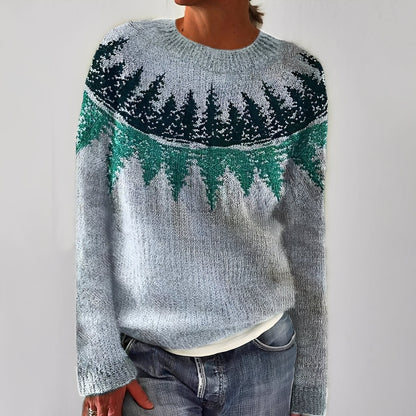 Heather - Pull classique pour femme avec motif