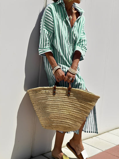 Amélie - Traditionelles Damenkleid mit Streifen