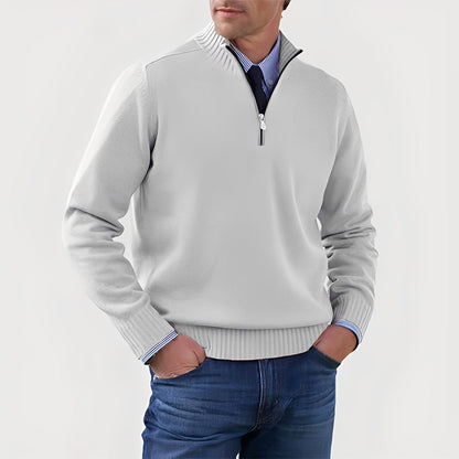Nolan - Comfortable Men's Knit Sweater with Zipper