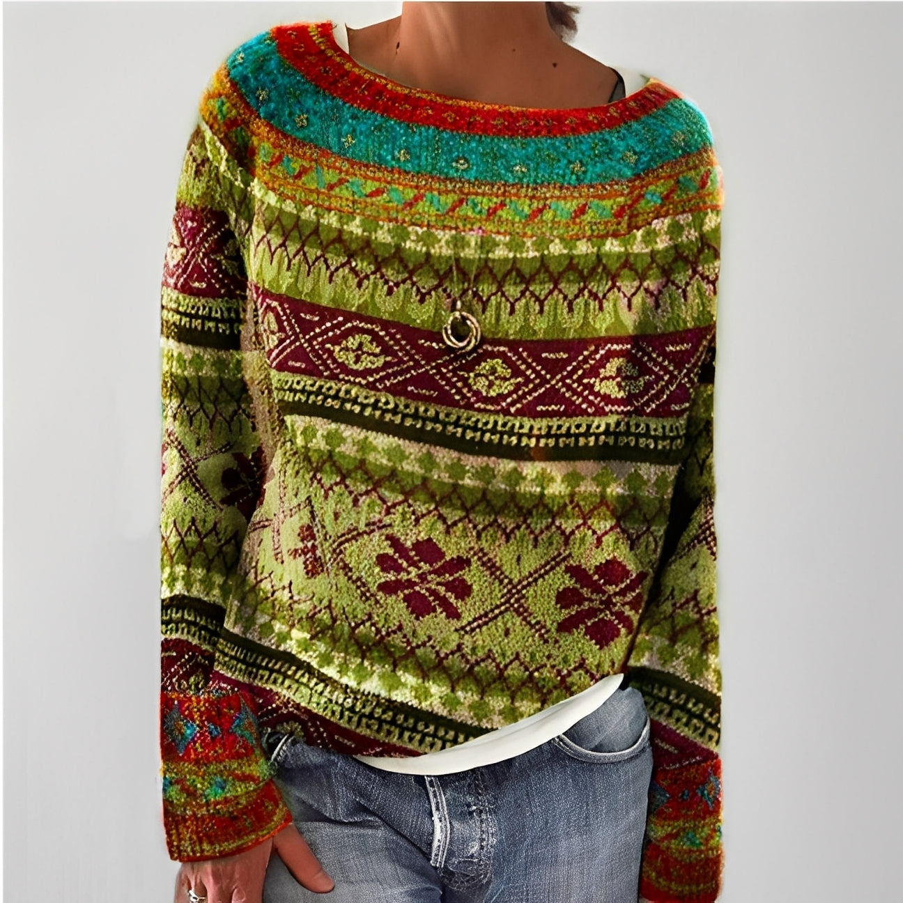 Christiana - Klassischer Damenpullover mit Muster