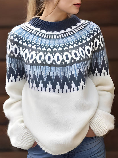 Lorine - Warmer Damenpullover mit elegantem Muster