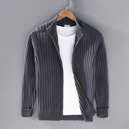 Jacquy - Cardigan moderno da uomo in maglia