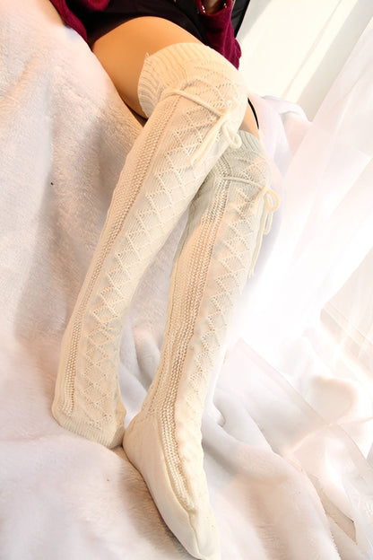 Rozanne - Elegant, warm over-the-knee socks for women