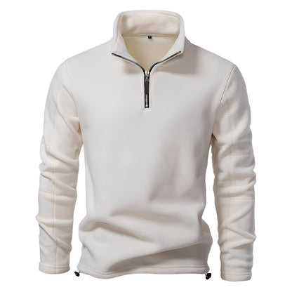 Nicholas - Fashionable fleece pullover for men with zipper