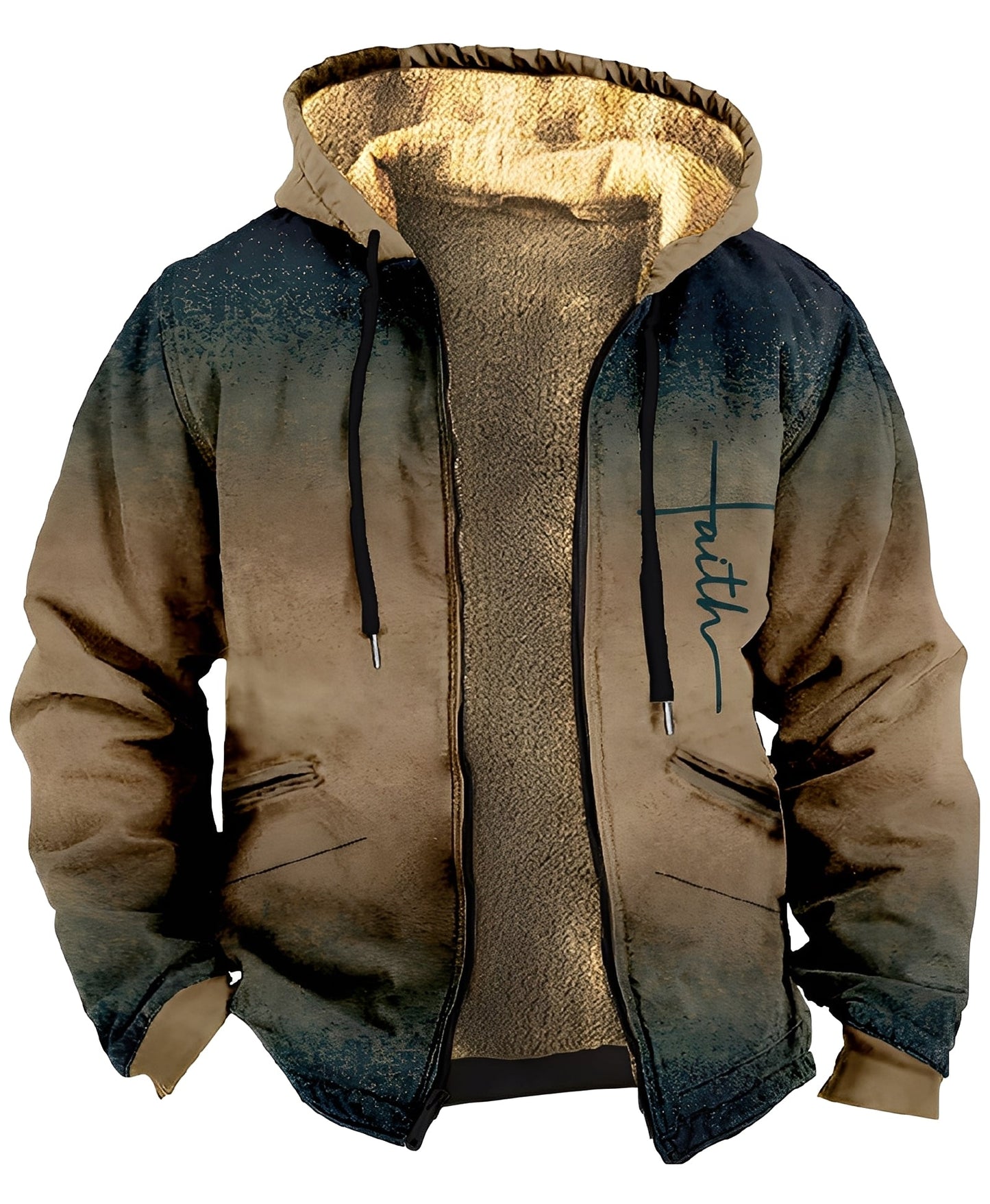 Mervin - męska bluza z kapturem z kolorowego aksamitu