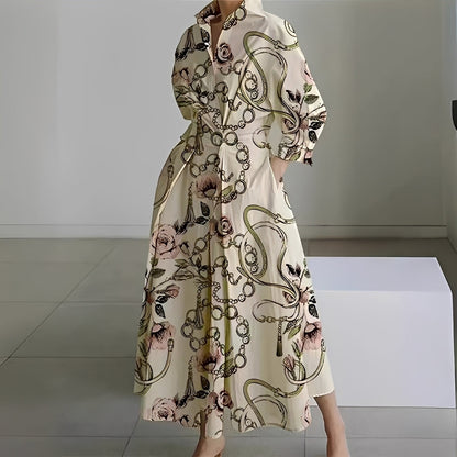 Martha - Schickes Hemdkleid mit abstraktem Muster für Damen