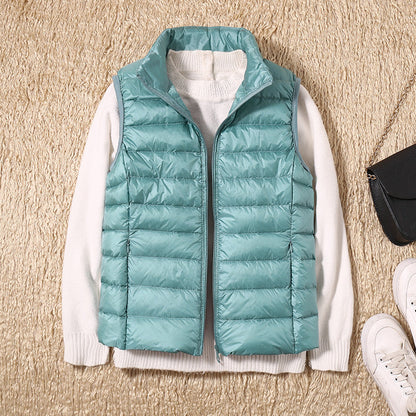 Azalee - Light, loose, quilted down vest for women