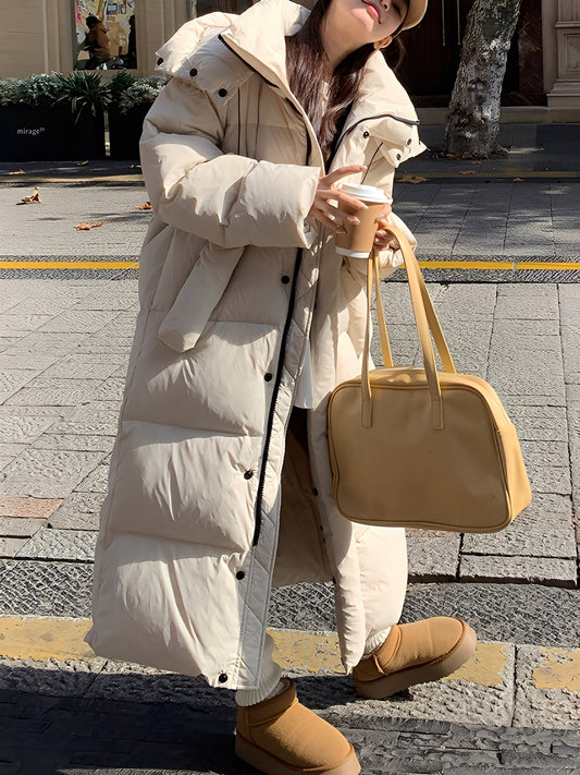 Hazel - Veste à capuche longue élégante pour femme