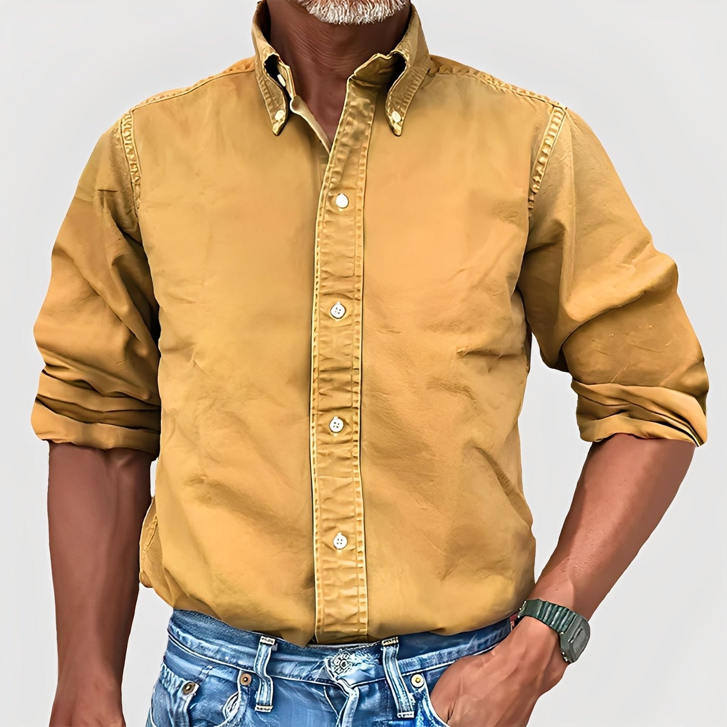 Micheal - Chemise décontractée confortable pour homme à manches longues