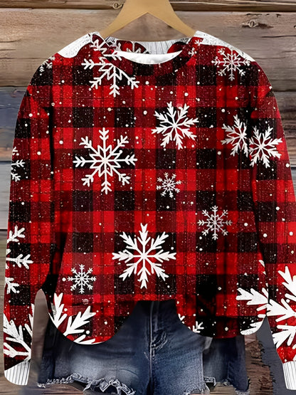 Tawnee - cieplejszy sweter z wełny z nadrukiem dla kobiet