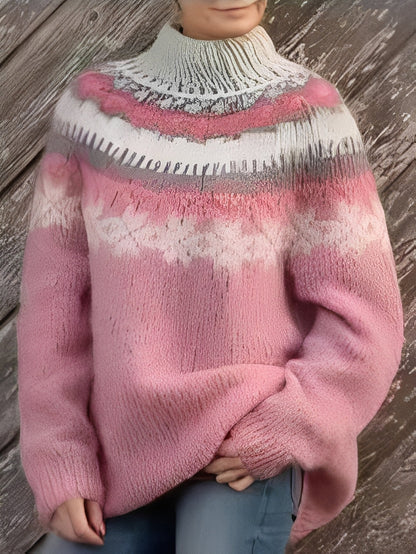 Lorine - Warmer Damenpullover mit elegantem Muster