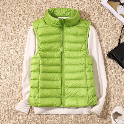 Azalee - Light, loose, quilted down vest for women