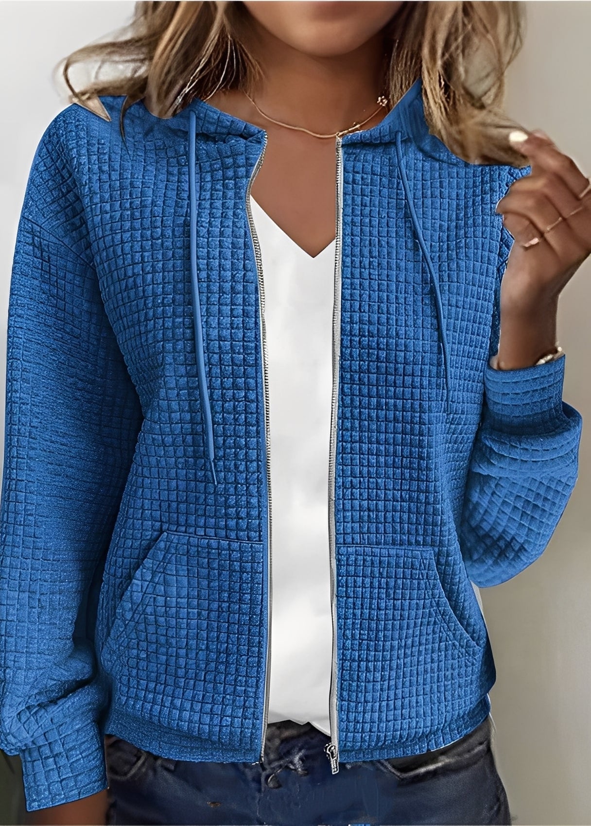 Katherine - Stylish cardigan with hood and pockets for women