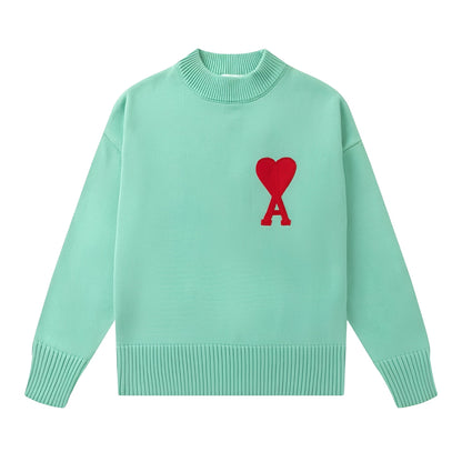 Aurélia - Suéter de mujer con patrón de bordado en forma de corazón