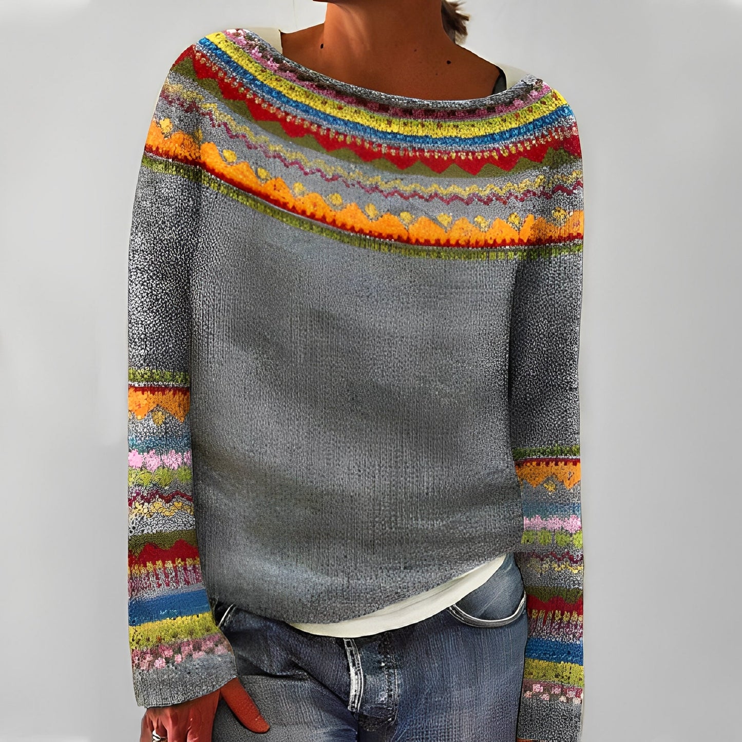 Christiana - Klassischer Damenpullover mit Muster