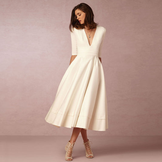 Sharise - Lockeres Damenkleid mit V-Ausschnitt