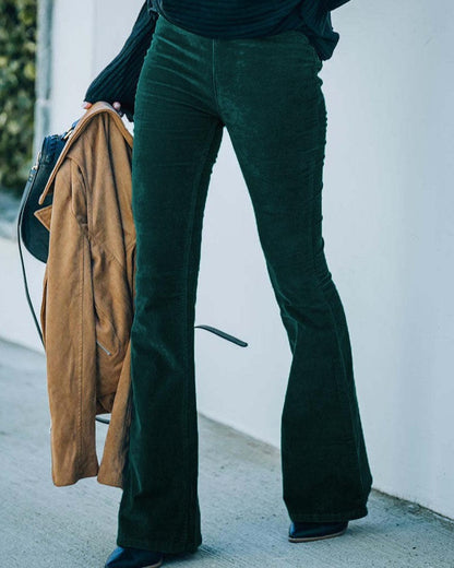 Susanne - Wygodne sztruksowe spodnie dzwony dla kobiet