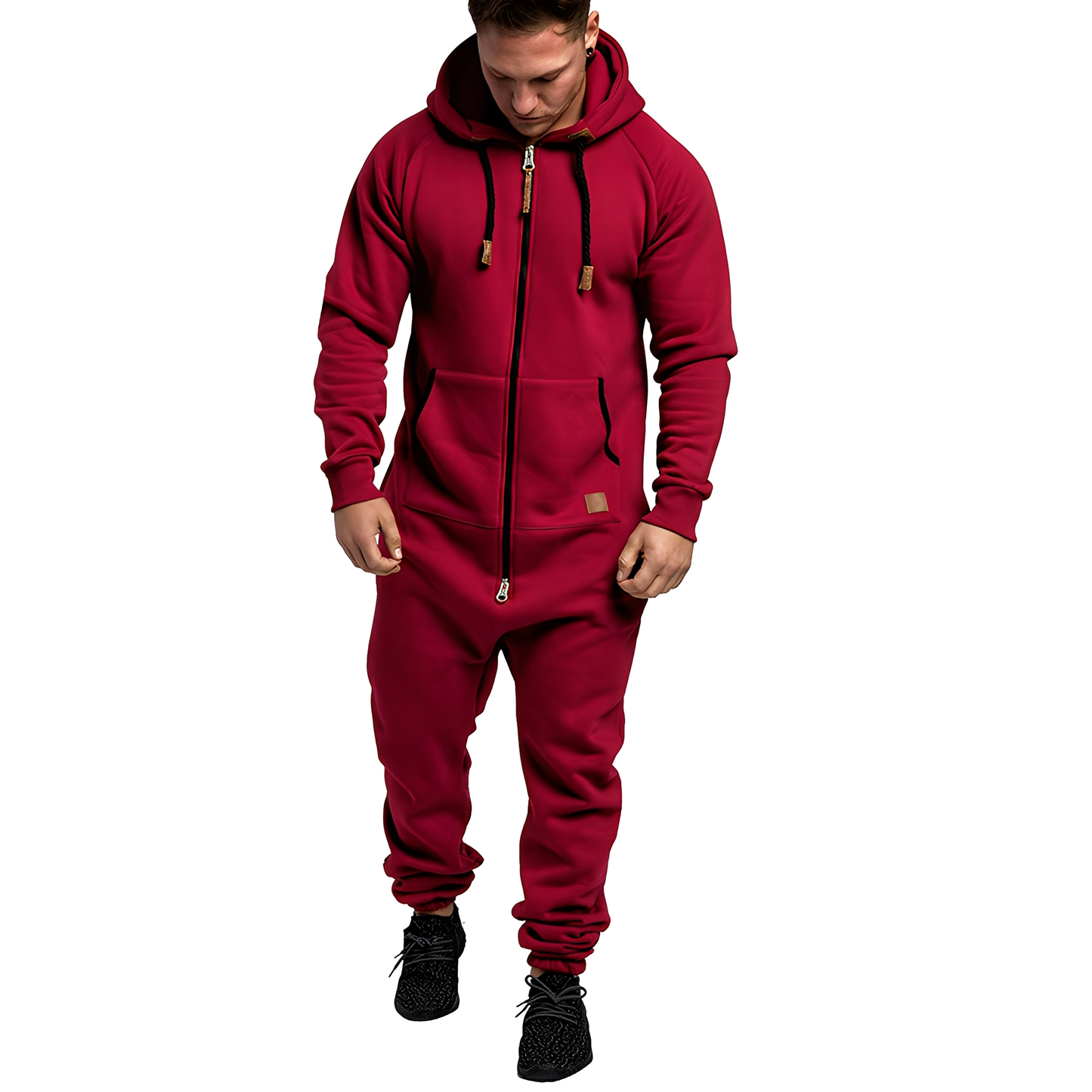 Benson - Combinaison polaire confortable pour homme avec capuche