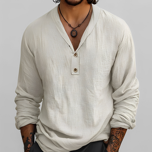 Reymart - Modernes Sommerhemd mit V-Ausschnitt für Herren