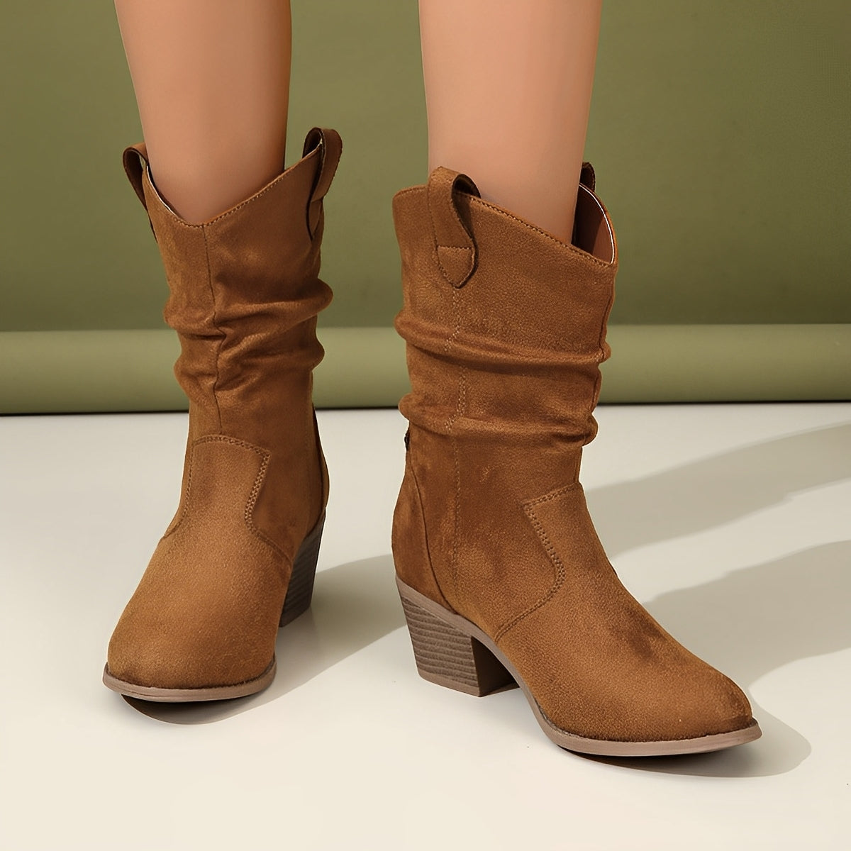 Annora - Klassische knautschige Damenstiefel