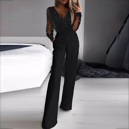 Morgana - Damen Jumpsuit mit weitem Bein und eleganter Optik