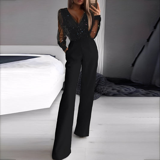 Morgana - Damen Jumpsuit mit weitem Bein und eleganter Optik