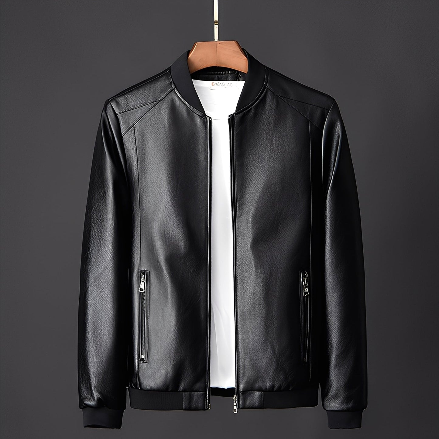 Jeremy - Trendy Men's Biker Leather Jacket