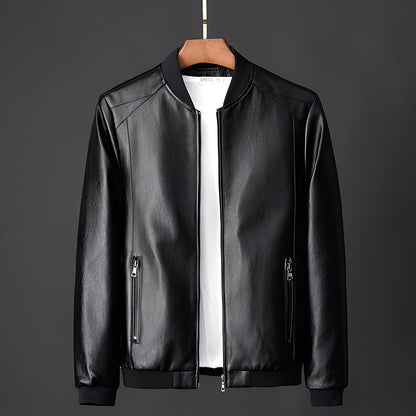 Jeremy - Trendy Men's Biker Leather Jacket