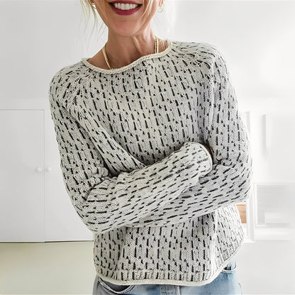 Lucrèce - Locker geschnittener Damenstrickpullover mit Bateau-Ausschnitt