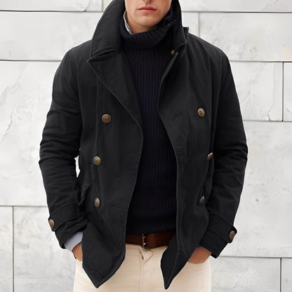 Tyrrell - Chaqueta de botones moderna y cálida para hombre