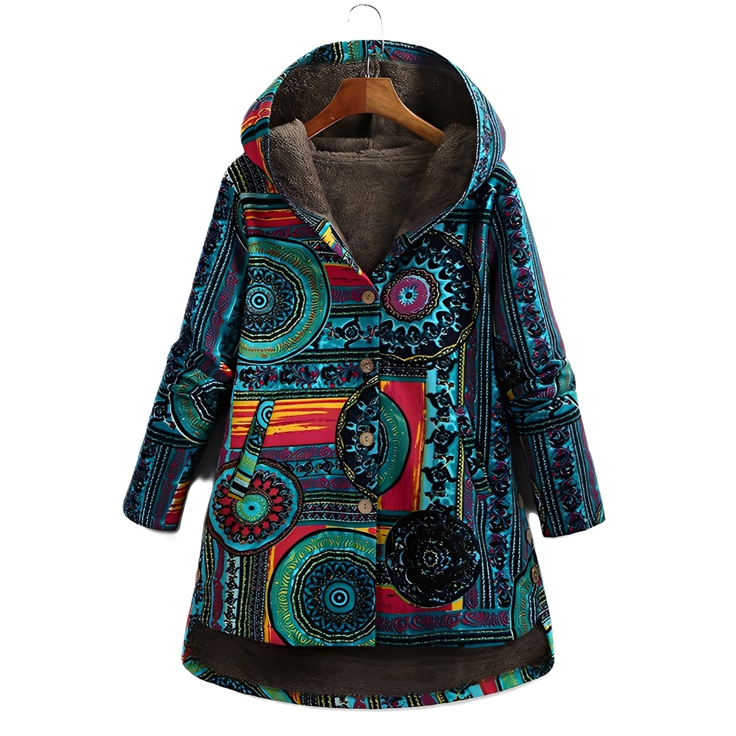 Griselda - Damen-Hoodie mit ethnischen Blumenmotiven
